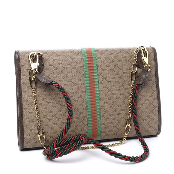 Gucci Rajah Monogram Web Shoulder Bag in Brown NEW W DUSTBAG - Picture 3 of 8